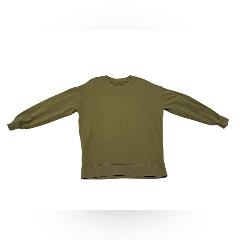 LuluLemon Perfectly Oversized Crew In Green Size Medium/ Large - Picture 3 of 9